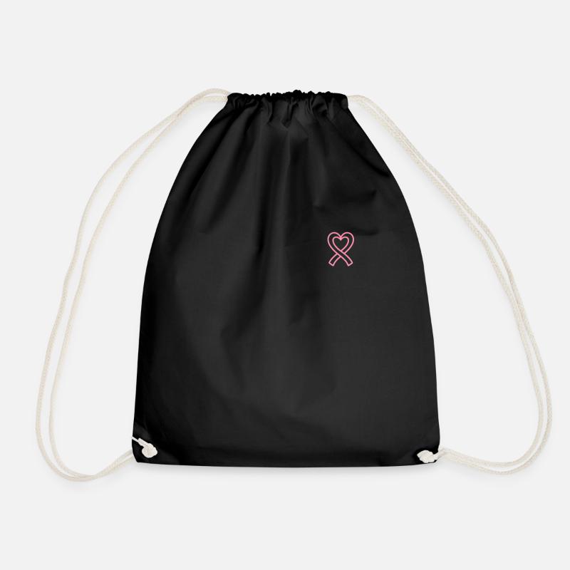 Breast Cancer Awareness - Drawstring Bag - black