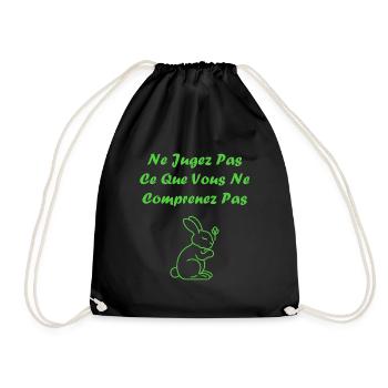 sensibilisation santé mentale - Sac de sport léger - noir - Devant