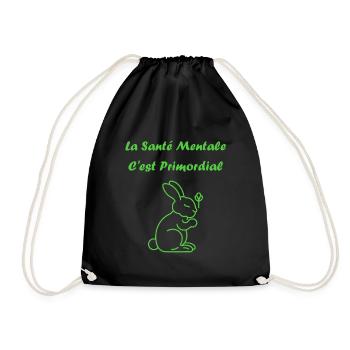 sensibilisation santé mentale - Sac de sport léger - noir - Devant