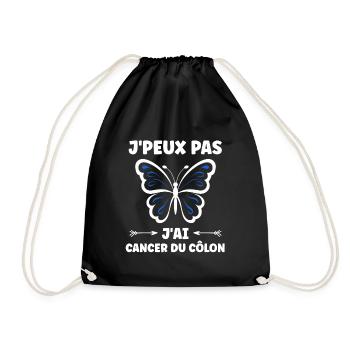 Sensibilisation au cancer du côlon - Sac de sport léger - noir - Devant