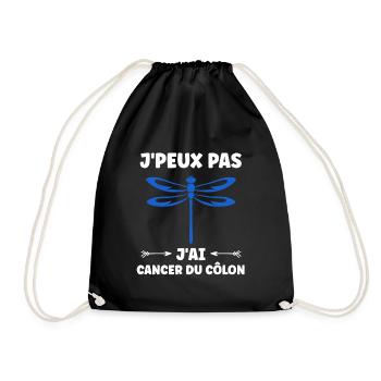 Sensibilisation au cancer du côlon - Sac de sport léger - noir - Devant