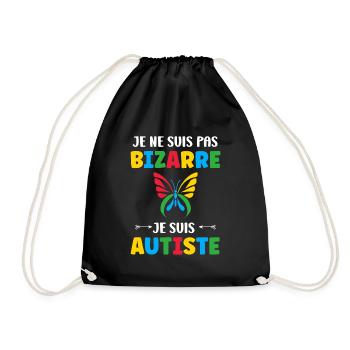 Je ne suis pas bizarre je suis autiste - Sac de sport léger - noir - Devant