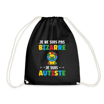 Je ne suis pas bizarre je suis autiste - Sac de sport léger - noir - Devant