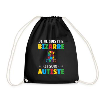 Je ne suis pas bizarre je suis autiste - Sac de sport léger - noir - Devant