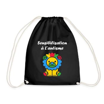 Animal Sensibilisation à l'autisme - Sac de sport léger - noir - Devant