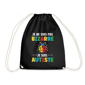 Je ne suis pas bizarre je suis autiste - Sac de sport léger - noir - Devant