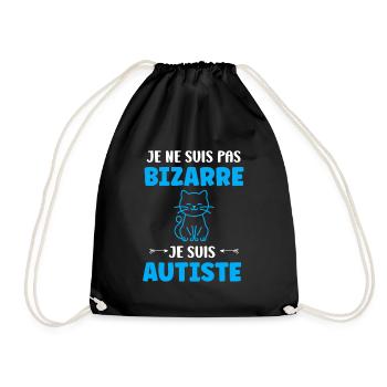 Je ne suis pas bizarre je suis autiste - Sac de sport léger - noir - Devant