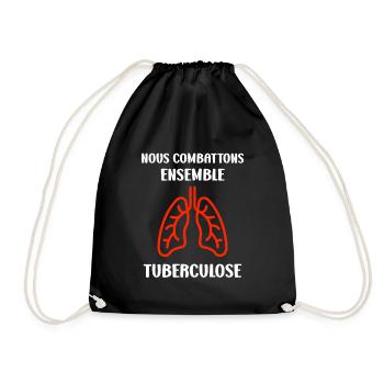 Sensibilisation à la tuberculose - Sac de sport léger - noir - Devant