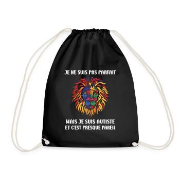 sensibilisation a l'autisme autiste - Sac de sport léger - noir - Devant
