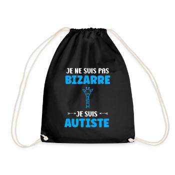 sensibilisation à l'autisme autiste - Sac de sport léger - noir - Devant
