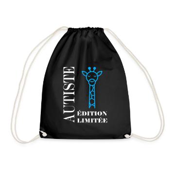 sensibilisation à l'autisme autiste - Sac de sport léger - noir - Devant