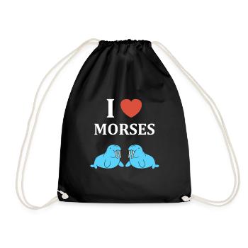 Animal humour Morse - Sac de sport léger - noir - Devant