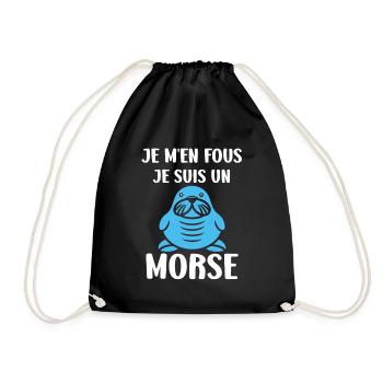 Animal humour Morse - Sac de sport léger - noir - Devant