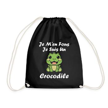 Humour Crocodile - Sac de sport léger - noir - Devant