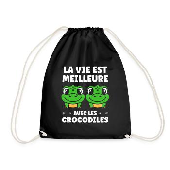 Humour Crocodile - Sac de sport léger - noir - Devant
