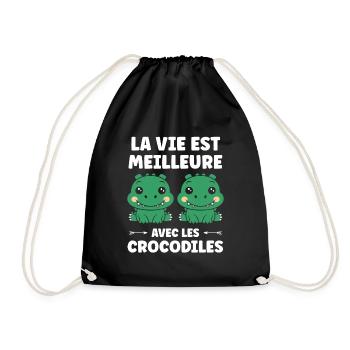 Humour Crocodile - Sac de sport léger - noir - Devant