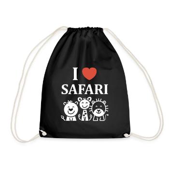 i love safari - Sac de sport léger - noir - Devant
