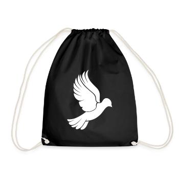 Dove - Drawstring Bag - black - Front