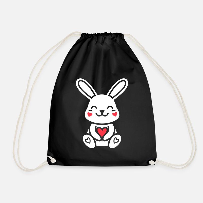 Kleiner Baby-Hase - Turnbeutel - Schwarz