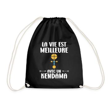 Kendama - Drawstring Bag - black - Front