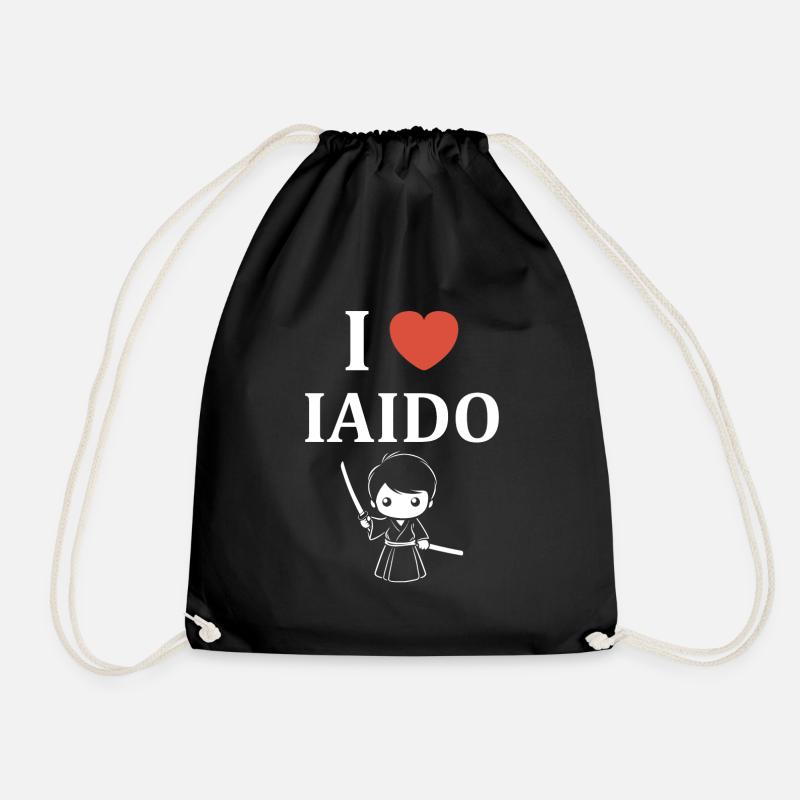 iaido - Drawstring Bag - black