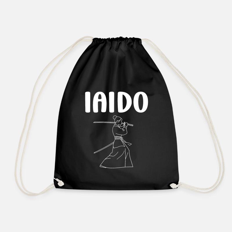 iaido - Drawstring Bag - black