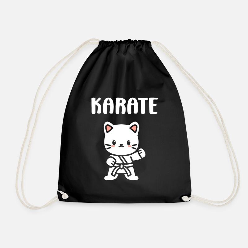 karate - Drawstring Bag - black