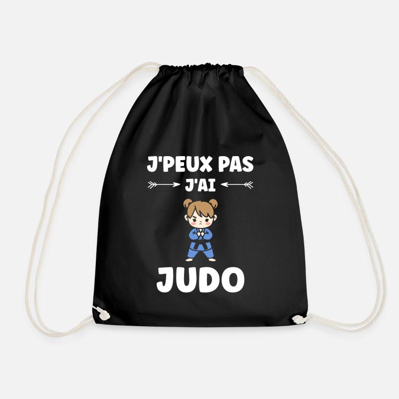 judo - Drawstring Bag - black
