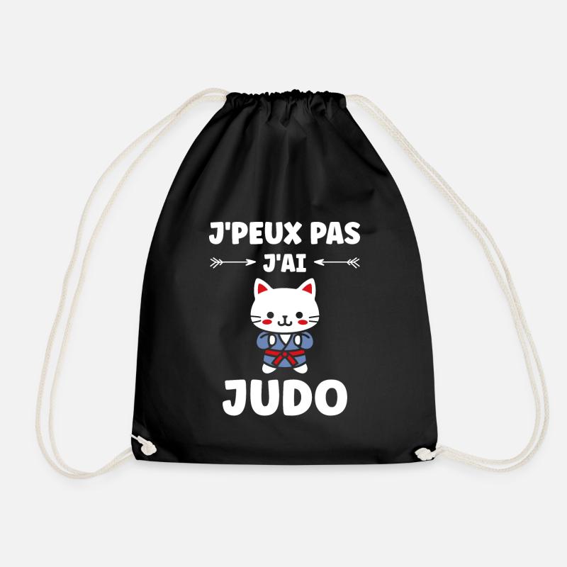 judo - Drawstring Bag - black