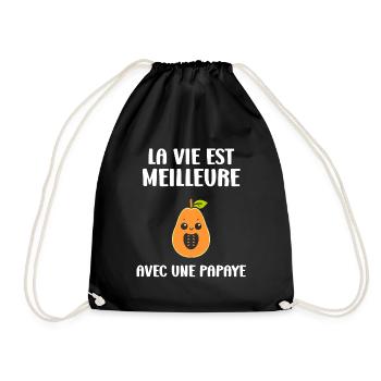 papaye - Sac de sport léger - noir - Devant