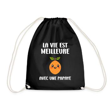Papaye - Sac de sport léger - noir - Devant