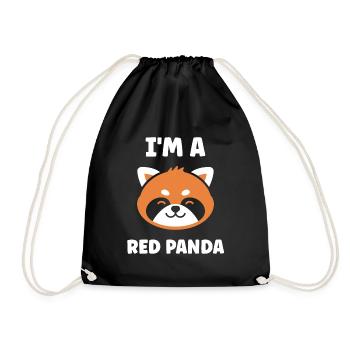 Panda roux - Sac de sport léger - noir - Devant