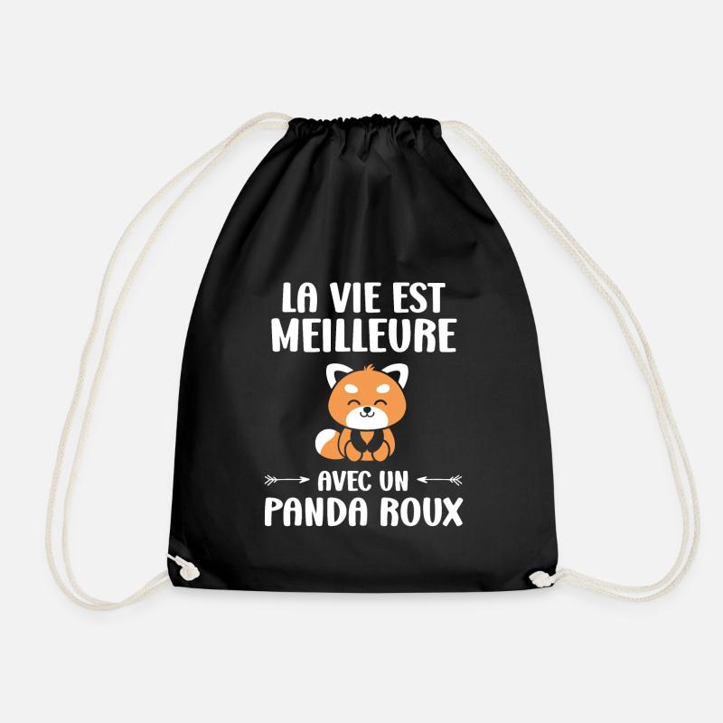panda roux - Sac de sport léger - noir