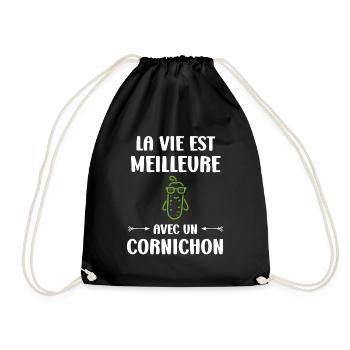 cornichon - Sac de sport léger - noir - Devant