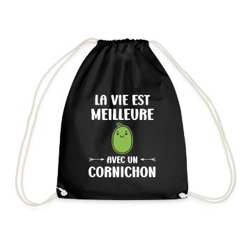 cornichon - Sac de sport léger - noir - Devant