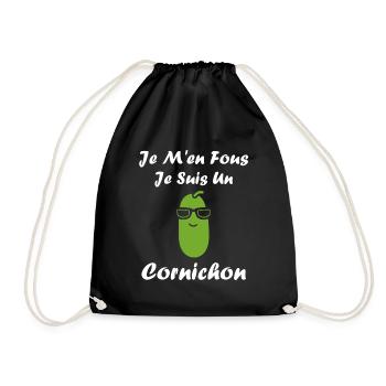 cornichon - Sac de sport léger - noir - Devant