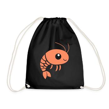 Shrimp - Drawstring Bag - black - Front