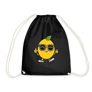 Lemon - Drawstring Bag - black - Front