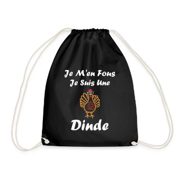 Dinde - Sac de sport léger - noir - Devant