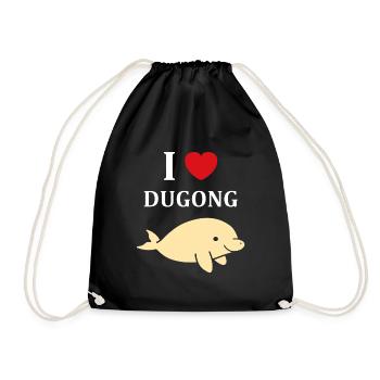 Dugong - Drawstring Bag - black - Front