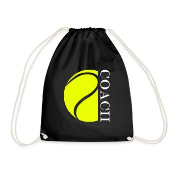Tennistrainer - Turnbeutel - Schwarz - Vorne