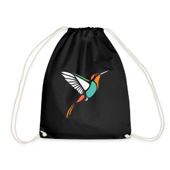 Kolibri - Turnbeutel - Schwarz - Vorne