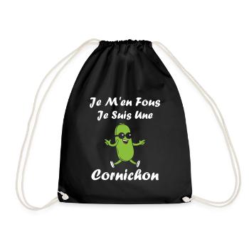Humour Cornichon - Sac de sport léger - noir - Devant