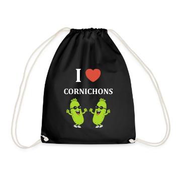 Humour Cornichon - Sac de sport léger - noir - Devant