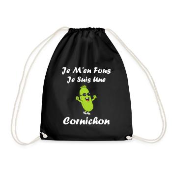 Humour Cornichon - Sac de sport léger - noir - Devant