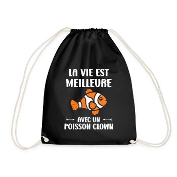 Humour Poisson rouge - Sac de sport léger - noir - Devant