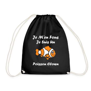 Humour Poisson rouge - Sac de sport léger - noir - Devant