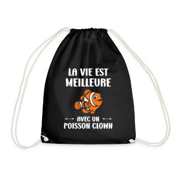 Humour Poisson rouge - Sac de sport léger - noir - Devant