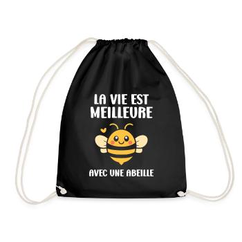Abeille - Sac de sport léger - noir - Devant