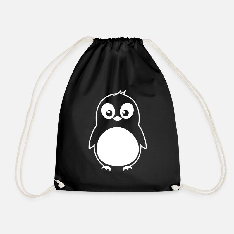 Pinguin - Turnbeutel - Schwarz